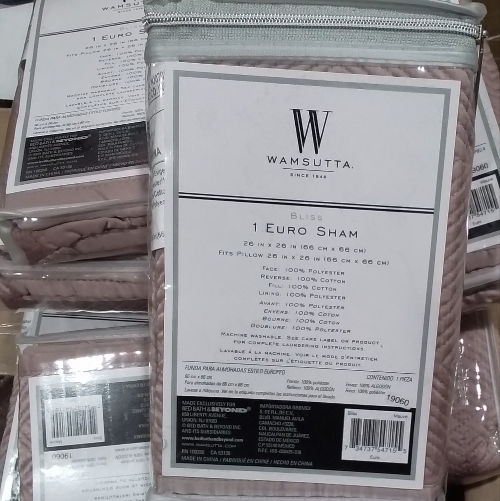 NEW Wamsutta Bliss Euro Elegant Sham Set of 2 Shams - Picture 7 of 9